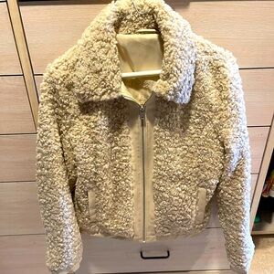 Women's Cream Sherpa Jacket